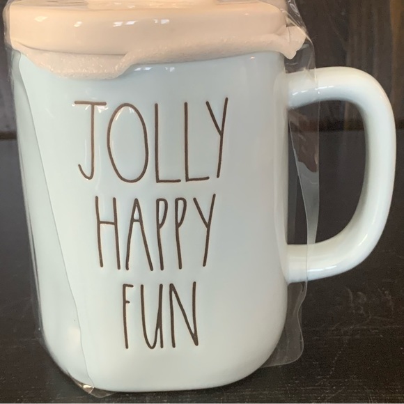 Rae Dunn JOLLY HAPPY FUN Frosty the Snowman Topper Mug - Picture 3 of 10
